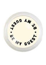 Be My Guest Cream 4" Round Glass Coaster