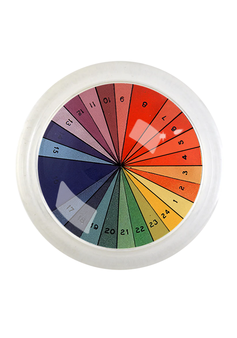 Color Spectrum Study 4" Round Glass Coaster