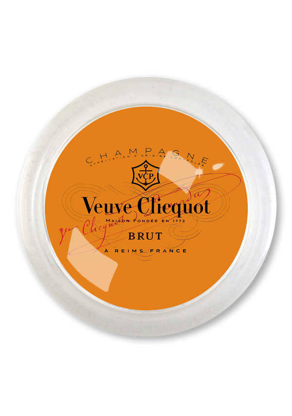 Vintage Veuve Clicquot Brut 4" Round Glass Coaster