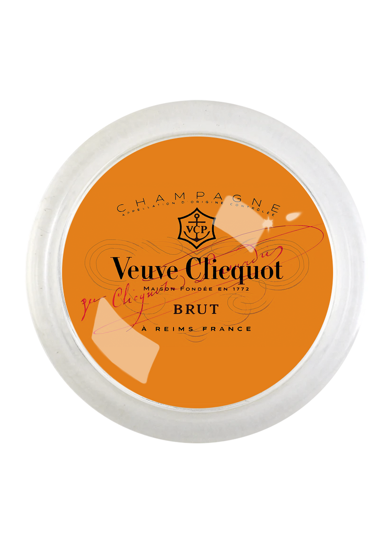 Vintage Veuve Clicquot Brut 4" Round Glass Coaster