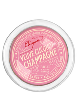 Veuve Cliciquot Champagne Rosé (Pink) 4" Round Glass Coaster