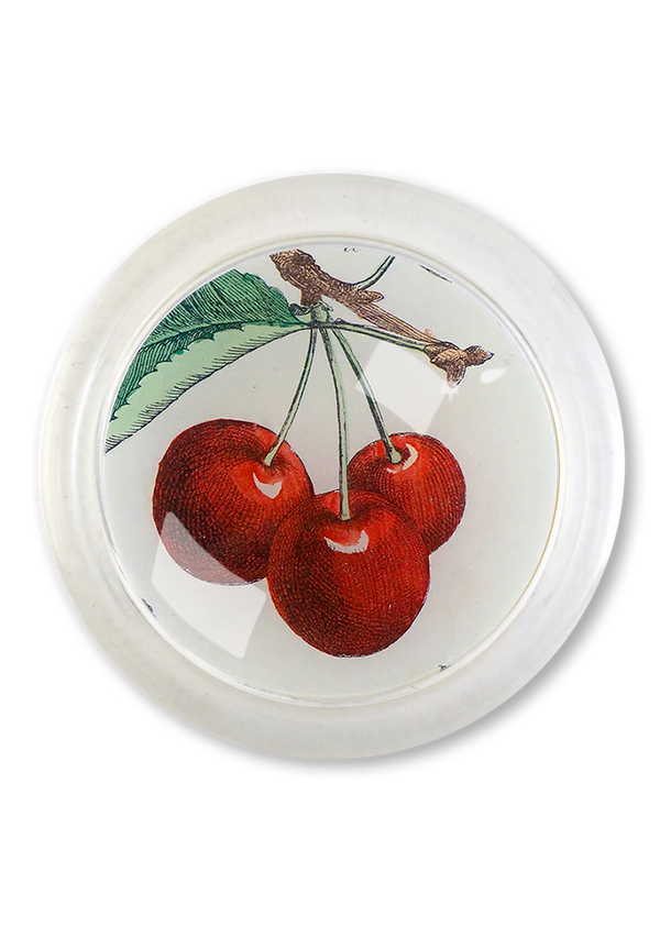 Cherry 4" Round Glass Coaster