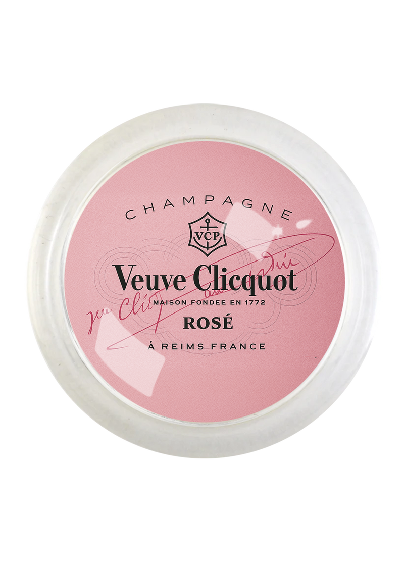 Veuve Clicquot Rose 4" Round Glass Coaster