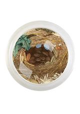 Feathered Nest Round Glass 4" Coaster