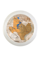 Golden Texas State 4" Round Glass Coaster