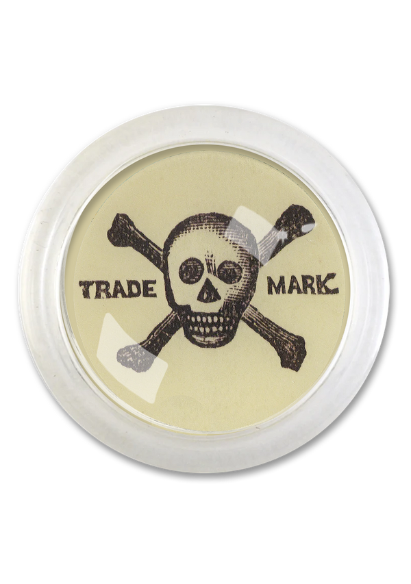 Skull And Crossbones 4" Round Glass Coaster