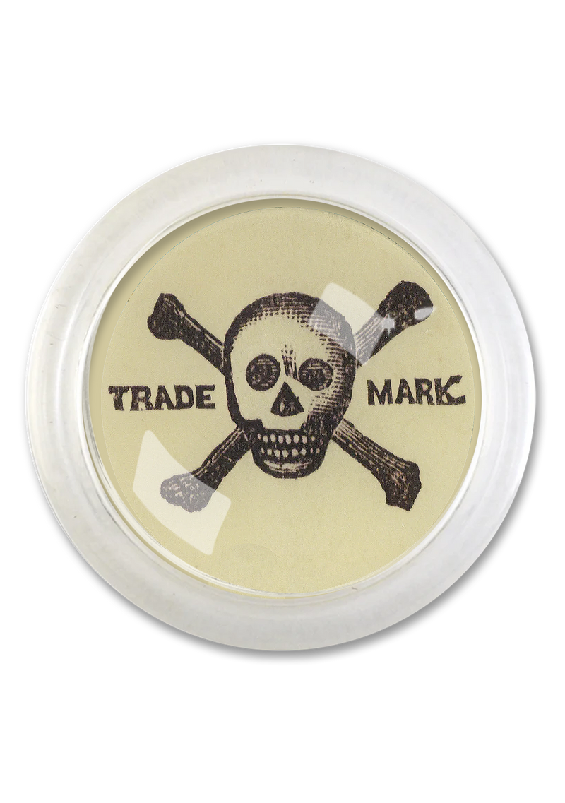 Skull And Crossbones 4" Round Glass Coaster