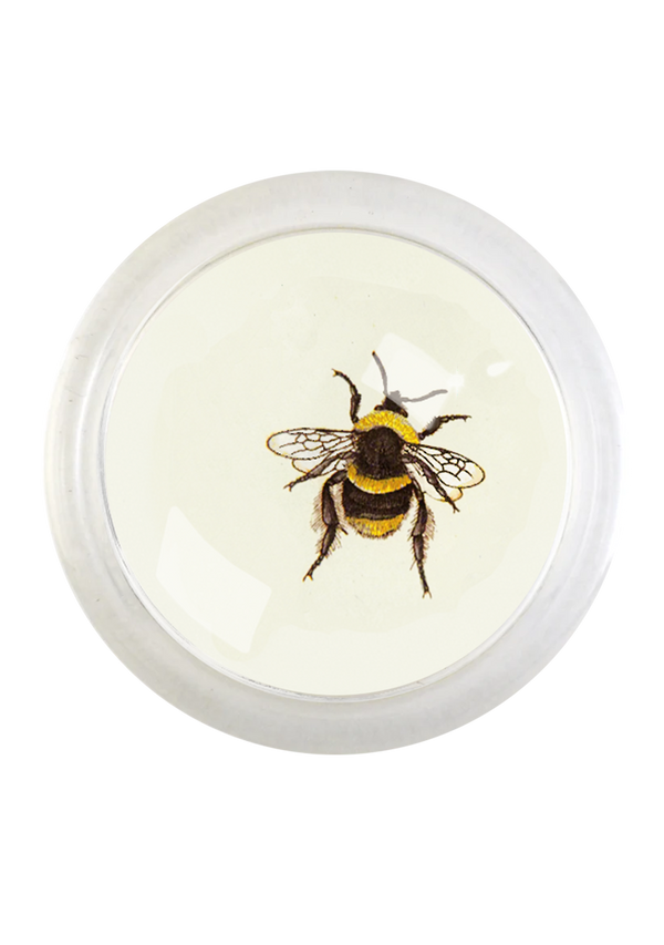 Honey Bee #1 4" Round Glass Coaster