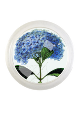 Blue Hydrangea 4" Round Glass Coaster