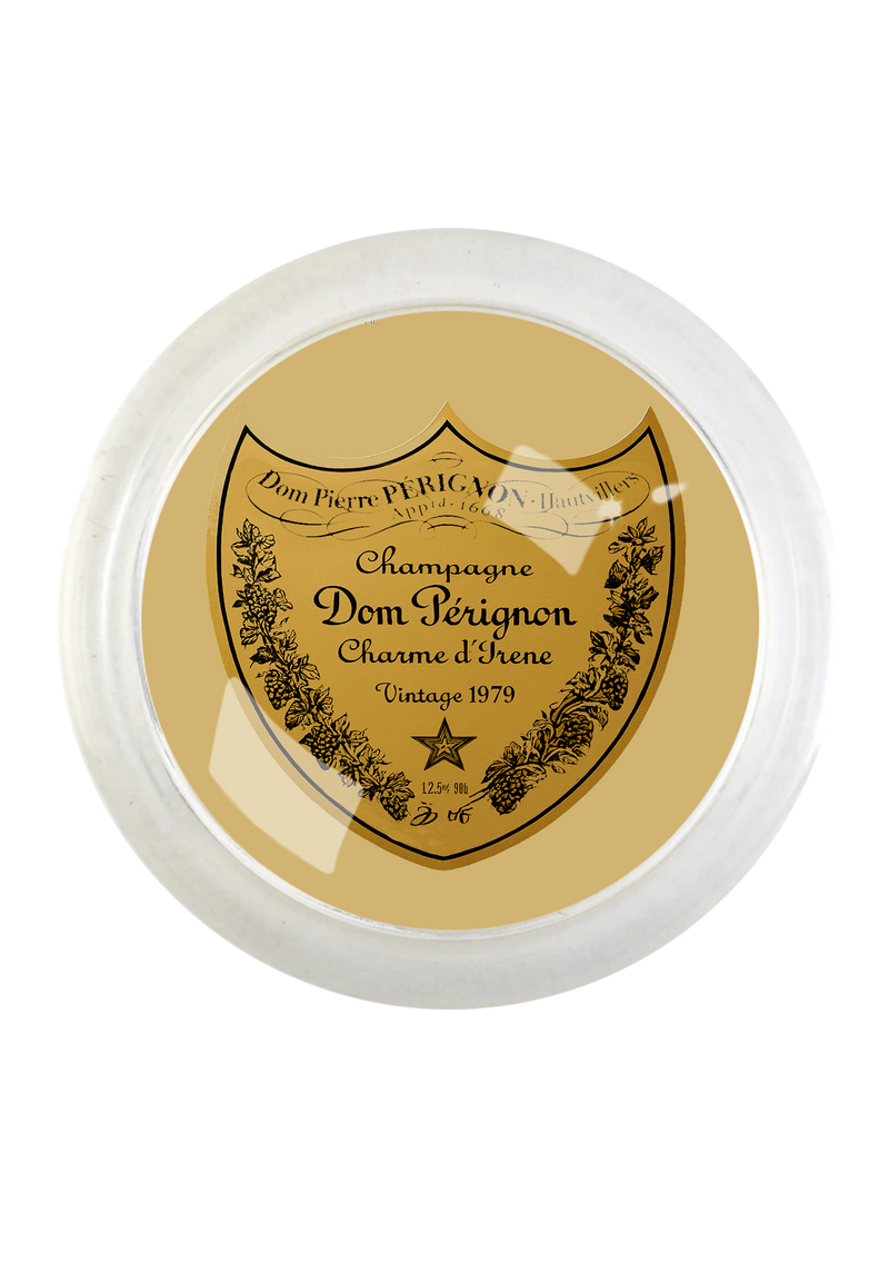 Vintage Dom Perignon Brut 4" Round Glass Coaster
