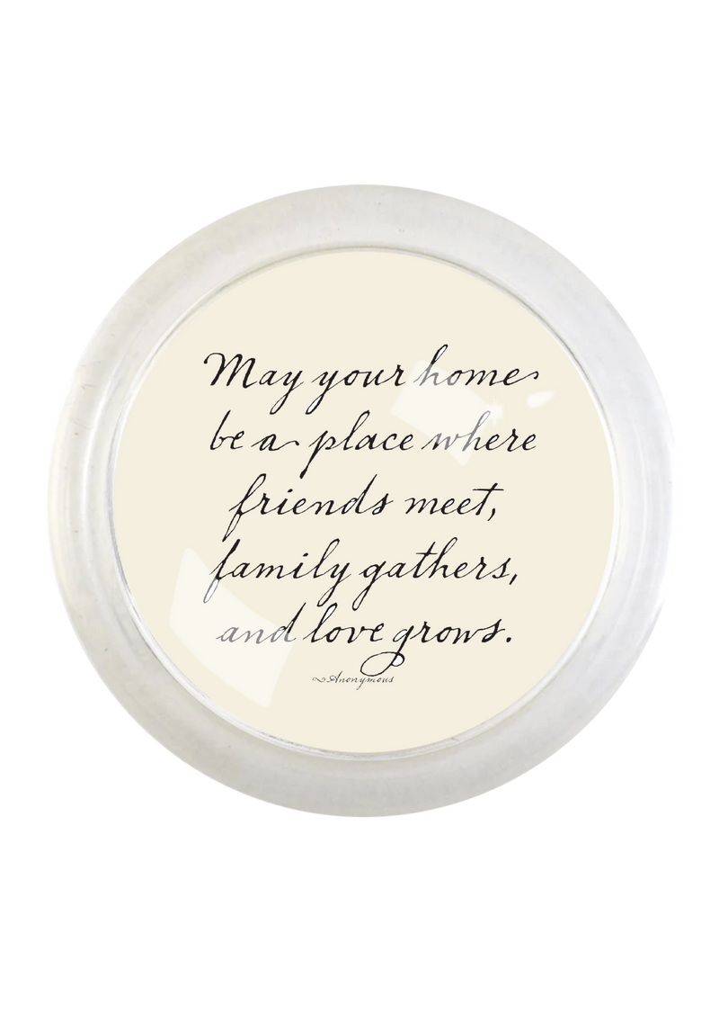 May Your Home Be A Place 4" Round Glass Coaster