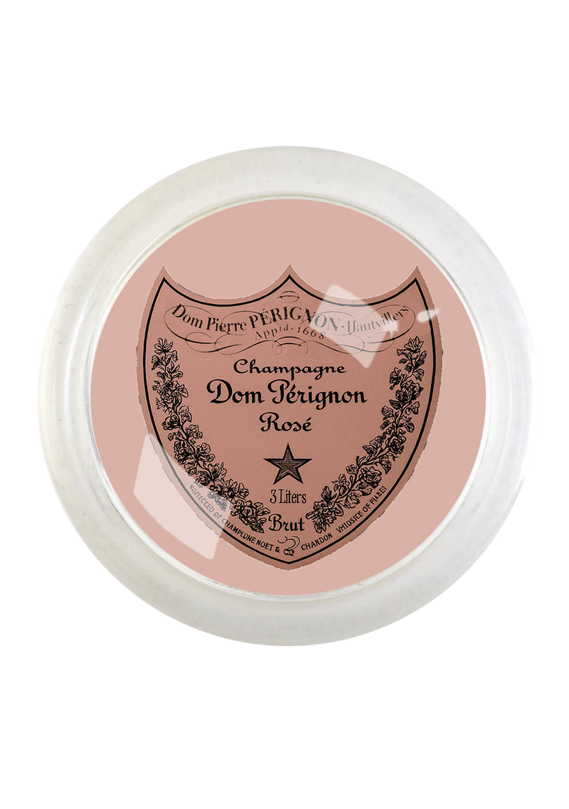 Vintage Dom Perignon Rose 4" Round Glass Coaster