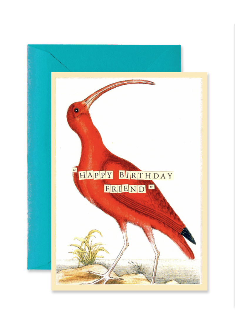Min. Case 6 // Happy Birthday Curlew Blank A7 Greeting Card