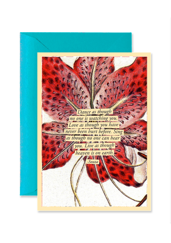 Min. Case 6 // Dance as Though Stargazer Lily Blank A7 Greeting Card