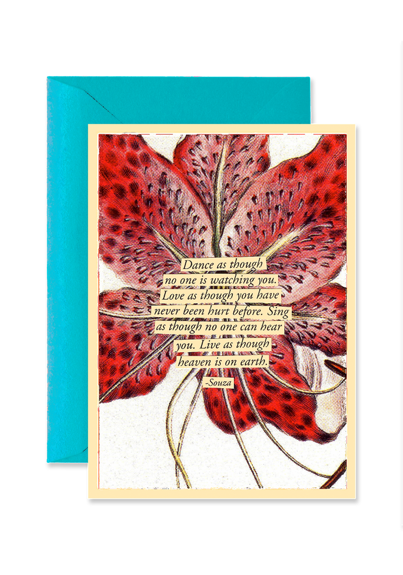 Min. Case 6 // Dance as Though Stargazer Lily Blank A7 Greeting Card