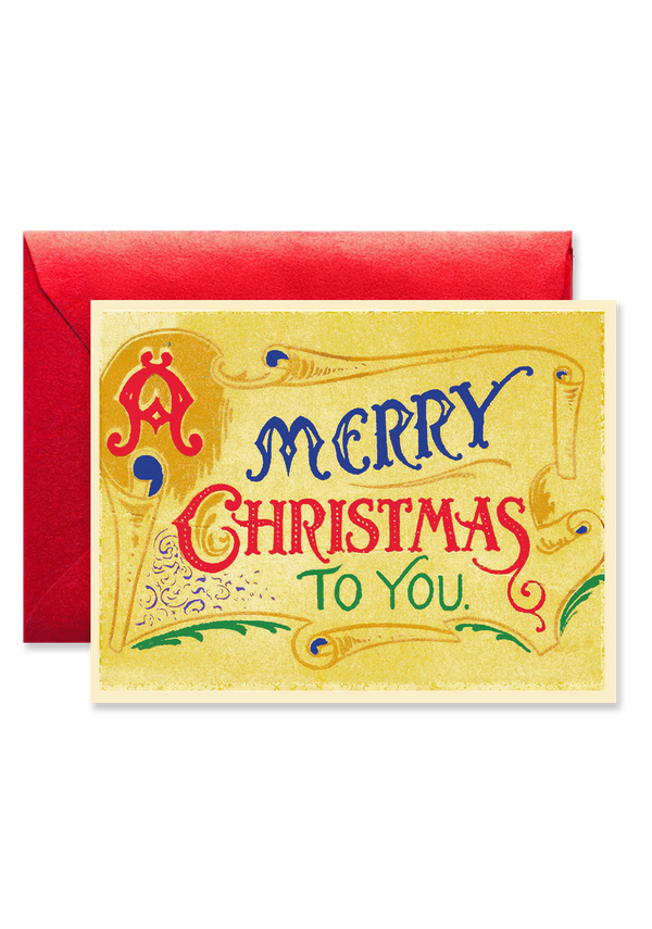 Vintage "A Merry Christmas To You" Blank A7 Greeting Card
