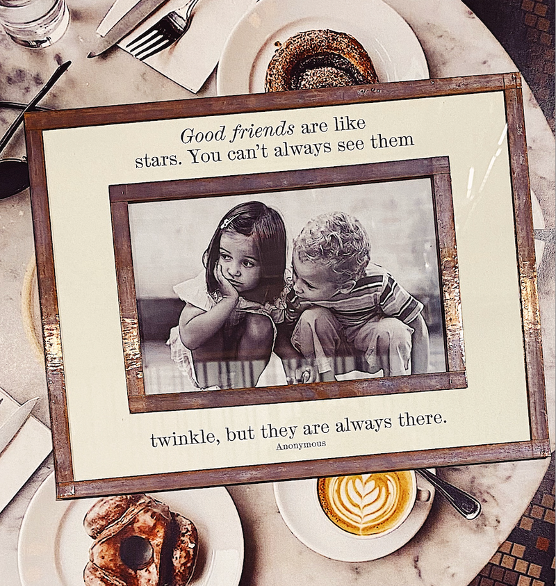 Good Friends Are Like Stars Copper & Glass Photo Frame