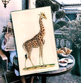 Giraffe "Geoffrey" Decoupage Glass Tray