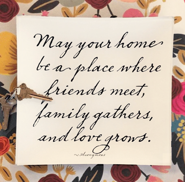 May Your Home Be A Place Where Love Decoupage Glass Tray