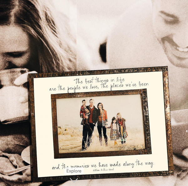 The Best Things In Life Copper & Glass Photo Frame