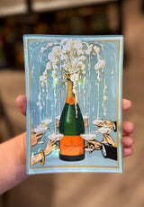 Veuve Cliciquot Brut Toast Decoupage Glass Tray | 6 Sizes
