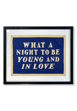 Handcrafted What A Night To Be In Love Cut-And-Sewn Wool Felt Flag