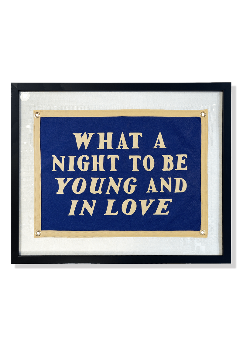 Handcrafted What A Night To Be In Love Cut-And-Sewn Wool Felt Flag