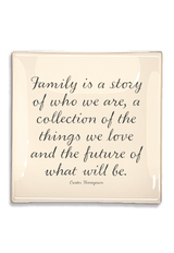 A Family Is A Story Decoupage Glass Tray - Wholesale Ben's Garden 
