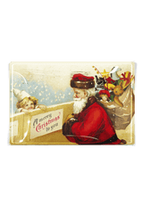 A Merry Christmas To You Santa Decoupage Glass Tray - Wholesale Ben's Garden 