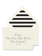 Pops. the Man. the Myth. the Legend. Greeting Card, Single F
