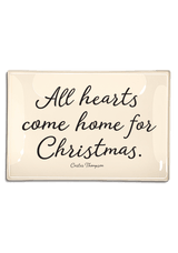 All Hearts Come Home For Christmas Decoupage Glass Tray - Wholesale Ben's Garden 