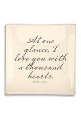 At One Glance, I Love You Decoupage Glass Tray - Wholesale Ben's Garden 