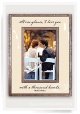 Bensgarden.com | At One Glance, I Love You With A Thousand Hearts Copper & Glass Photo Frame - Bensgarden.com