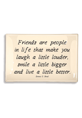 Friends Are People In Life Decoupage Glass Tray