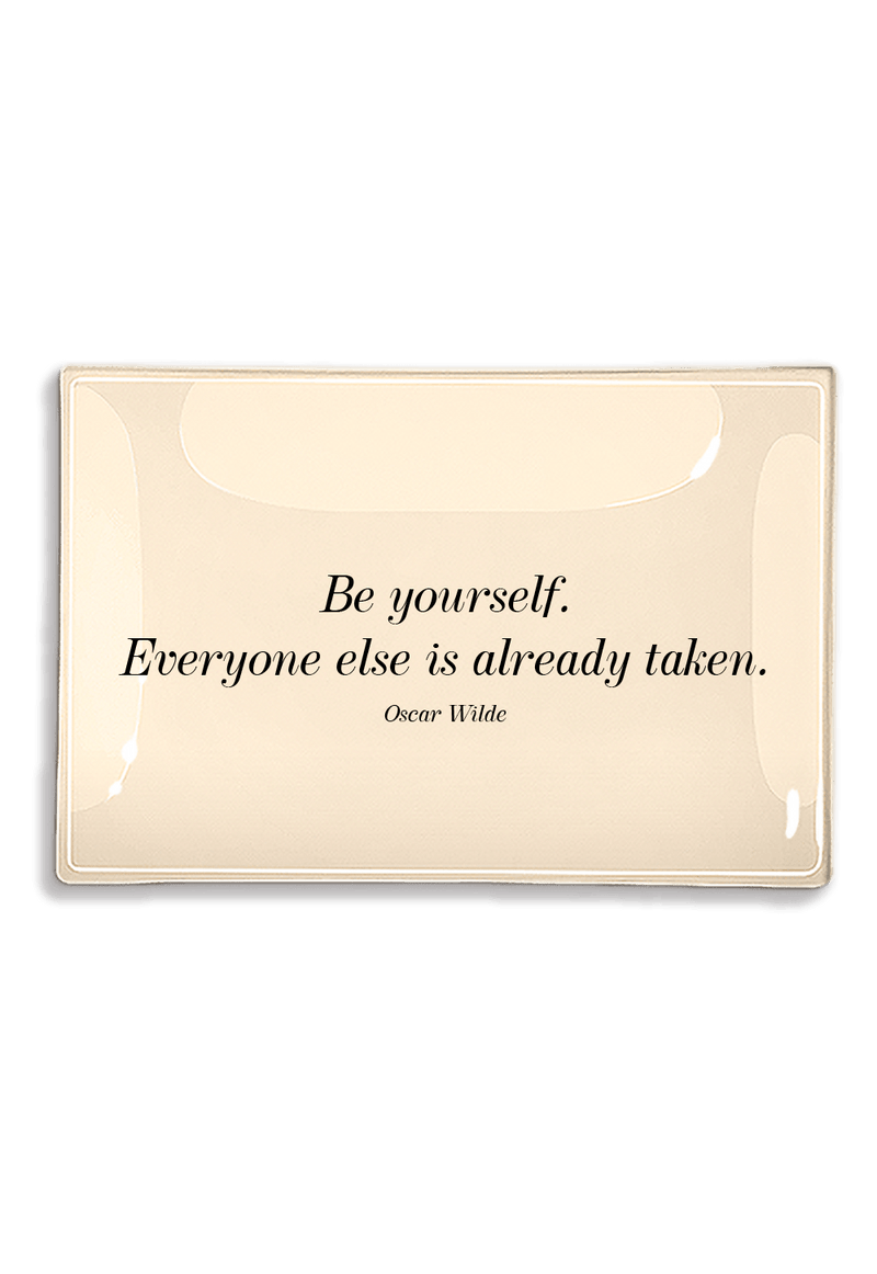 Be Yourself. Decoupage Glass Tray - Wholesale Ben's Garden 
