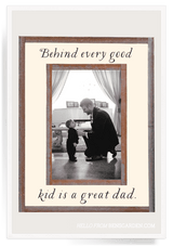 Bensgarden.com | Behind Every Good Kid Is a Great Dad Copper And Glass Photo Frame - Bensgarden.com