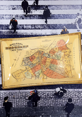 Vintage Brooklyn Map Decoupage Glass Tray