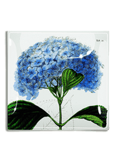 Blue Hydrangea Decoupage Glass Tray - Wholesale Ben's Garden 