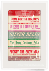 Bensgarden.com | Christmas Sing Along Glass Decoupage Tray - Bensgarden.com