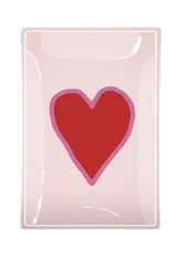 Crayon Heart Decoupage Glass Tray