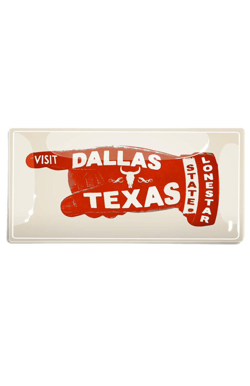 Dallas Texas Going My Way Decoupage Glass Tray - Wholesale Ben's Garden 