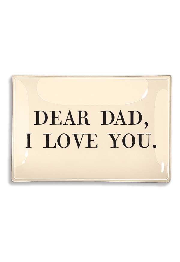 Dear Dad, I Love You Decoupage Glass Tray - Wholesale Ben's Garden 