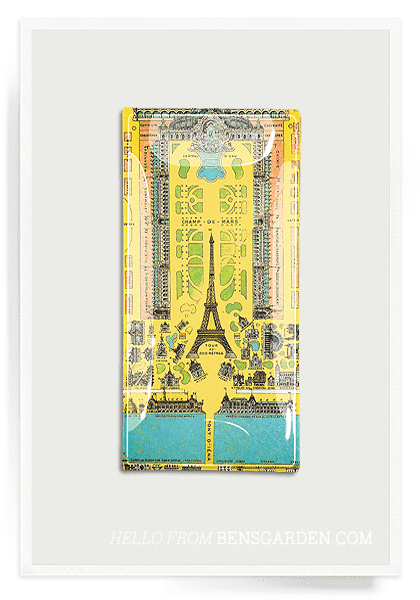 Bensgarden.com | Eiffel Tower No.1 Decoupage Glass Tray - Bensgarden.com