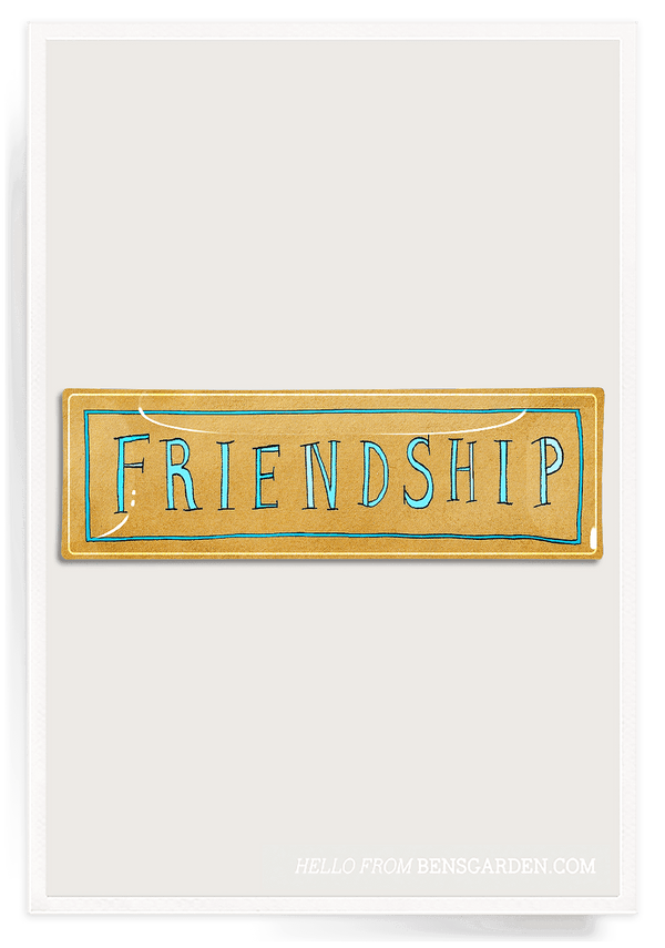 Bensgarden.com | Friendship Handwriting Decoupage Glass Tray - Bensgarden.com