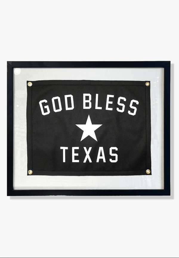 God Bless Texas Cut-And-Sewn Wool Felt Pennant Flag - Wholesale Ben's Garden 