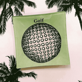 Bensgarden.com | Hole In One Golf Ball Decoupage Glass Tray - Bensgarden.com