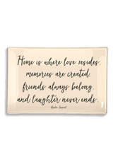Home Is Where Love Resides Glass Decoupage Tray - Wholesale Ben's Garden 