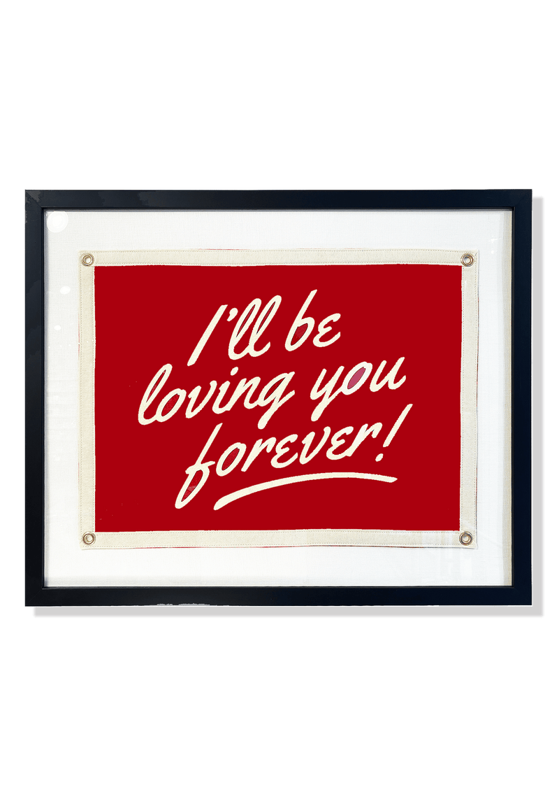 I'll Be Loving You Cut-And-Sewn Wool Felt Pennant Flag - Wholesale Ben's Garden 