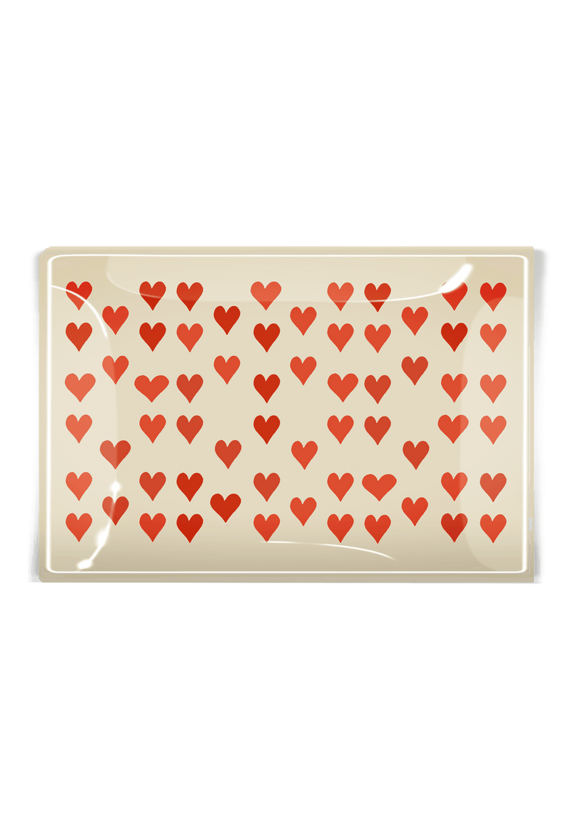 I Love You With A Thousand Hearts Decoupage Glass Tray - Wholesale Ben's Garden 