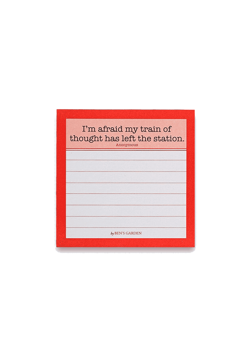 I'm Afraid My Train Of Thought Scribble-It Stickies Pad // Min. Case Pack of 12